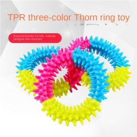 Pet toys tri-color rubber prickly ring dog molars bite-resistant toys dog toy Pet toys tri-color rubber prickly ring dog molars bite-resistant toys dog toy