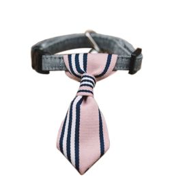 Adjustable Pink Vertical Stripe Dog Cat Neck Tie Gentleman Dog Collar 6-11 Inches Adjustable Pink Vertical Stripe Dog Cat Neck Tie Gentleman Dog Collar 6-11 Inches